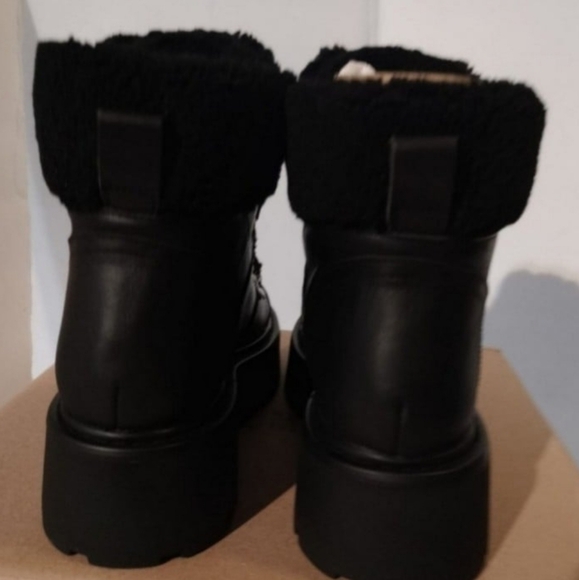 Steve Madden Reyen Black Leather Lace Up Boot (Women)Size 7.5 M New in box.. - - Picture 10 of 11